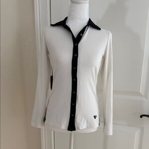 Walter Genuin White and Black Button Down Shirt